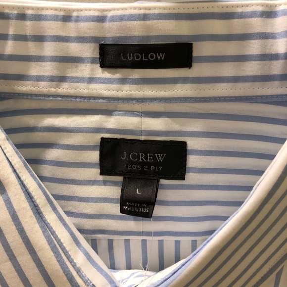 NWT j Crew Ludlow striped cotton shirt - Picture 5 of 6